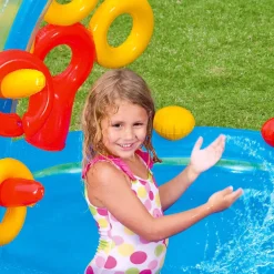 INTEX Piscina inflable Rainbow Ring Play Center 297x193 x135cm 57453NP Best