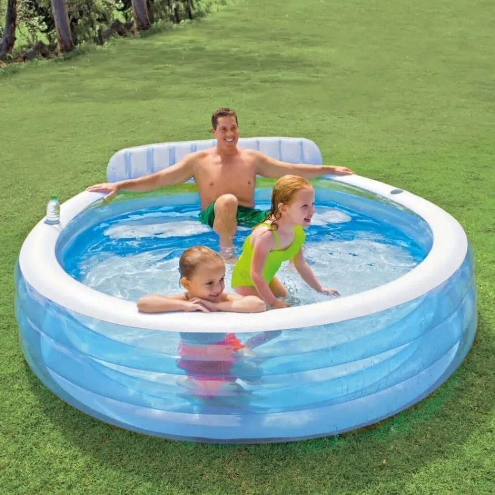 INTEX Piscina Y Spa-Piscina inflable Swim Center Family Lounge Pool