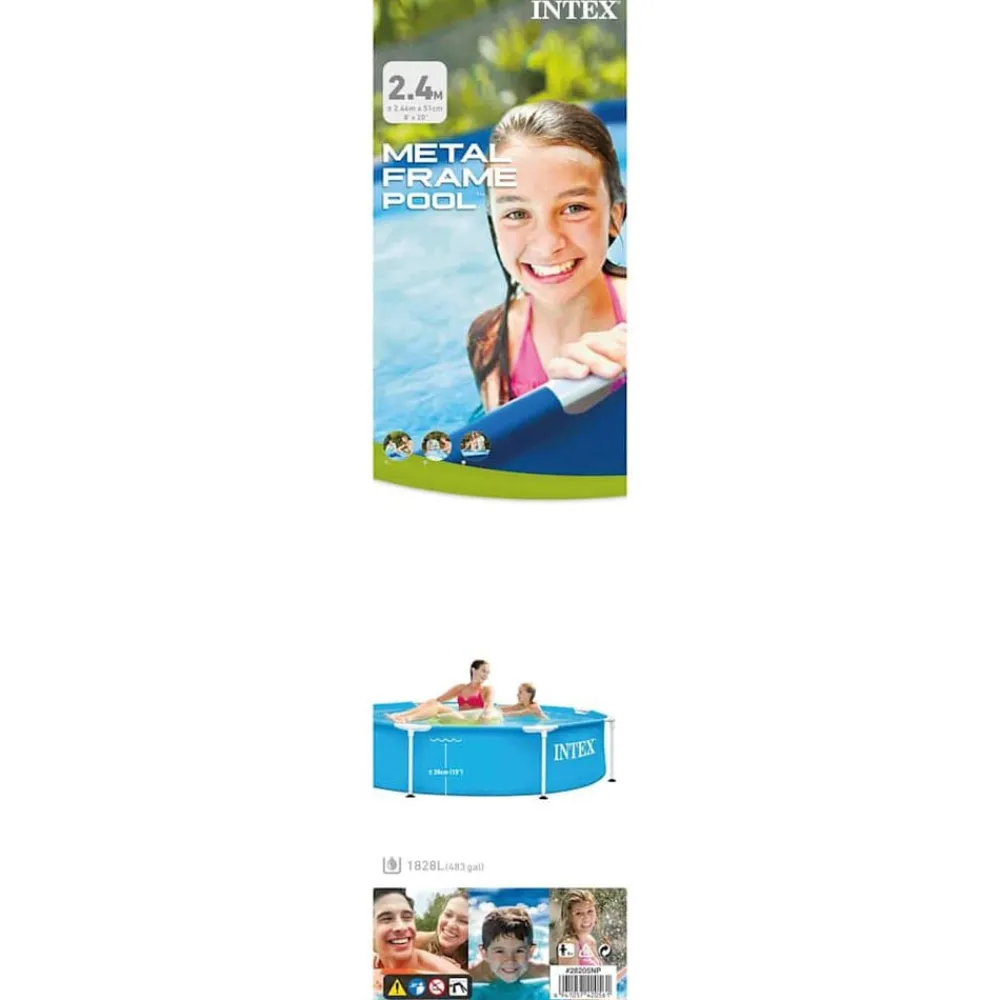 INTEX Piscina Y Spa-Piscina Metal Frame 244x51 cm