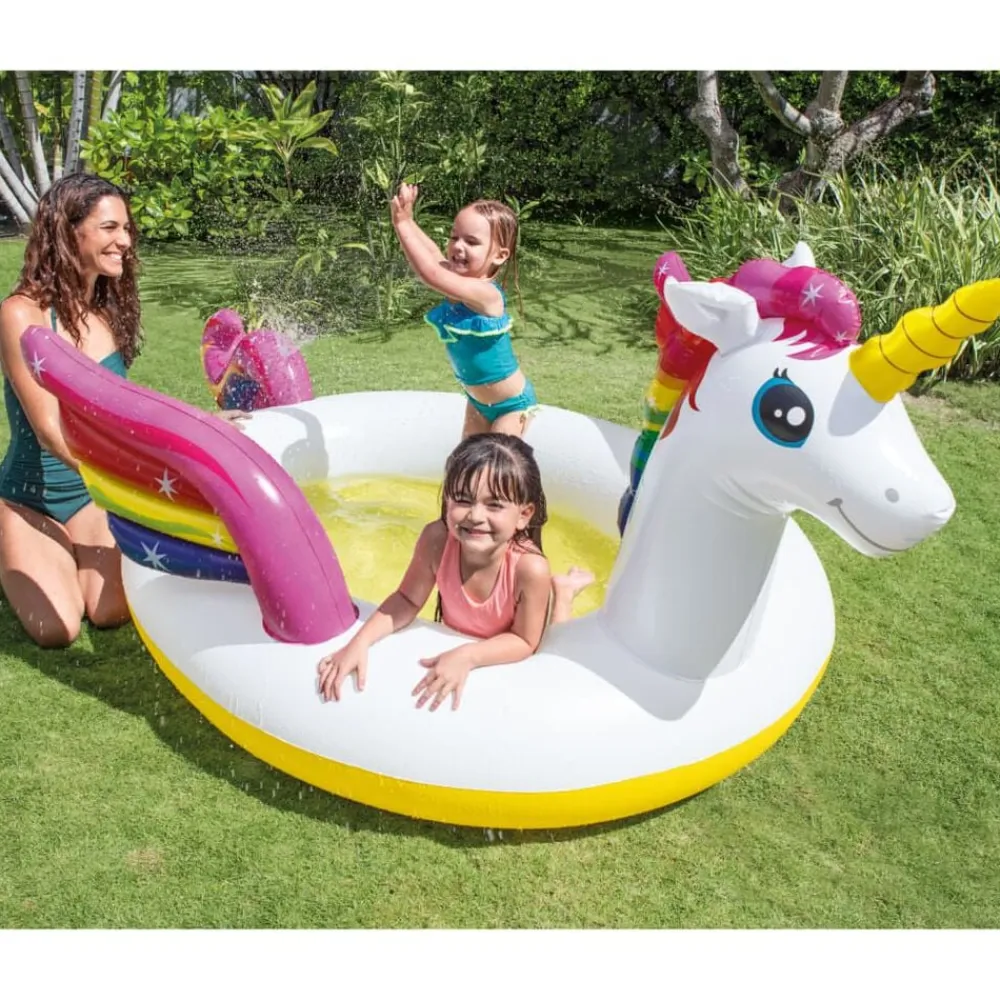 INTEX Piscina Y Spa-Piscina Unicorn Spray 272x193x104 cm