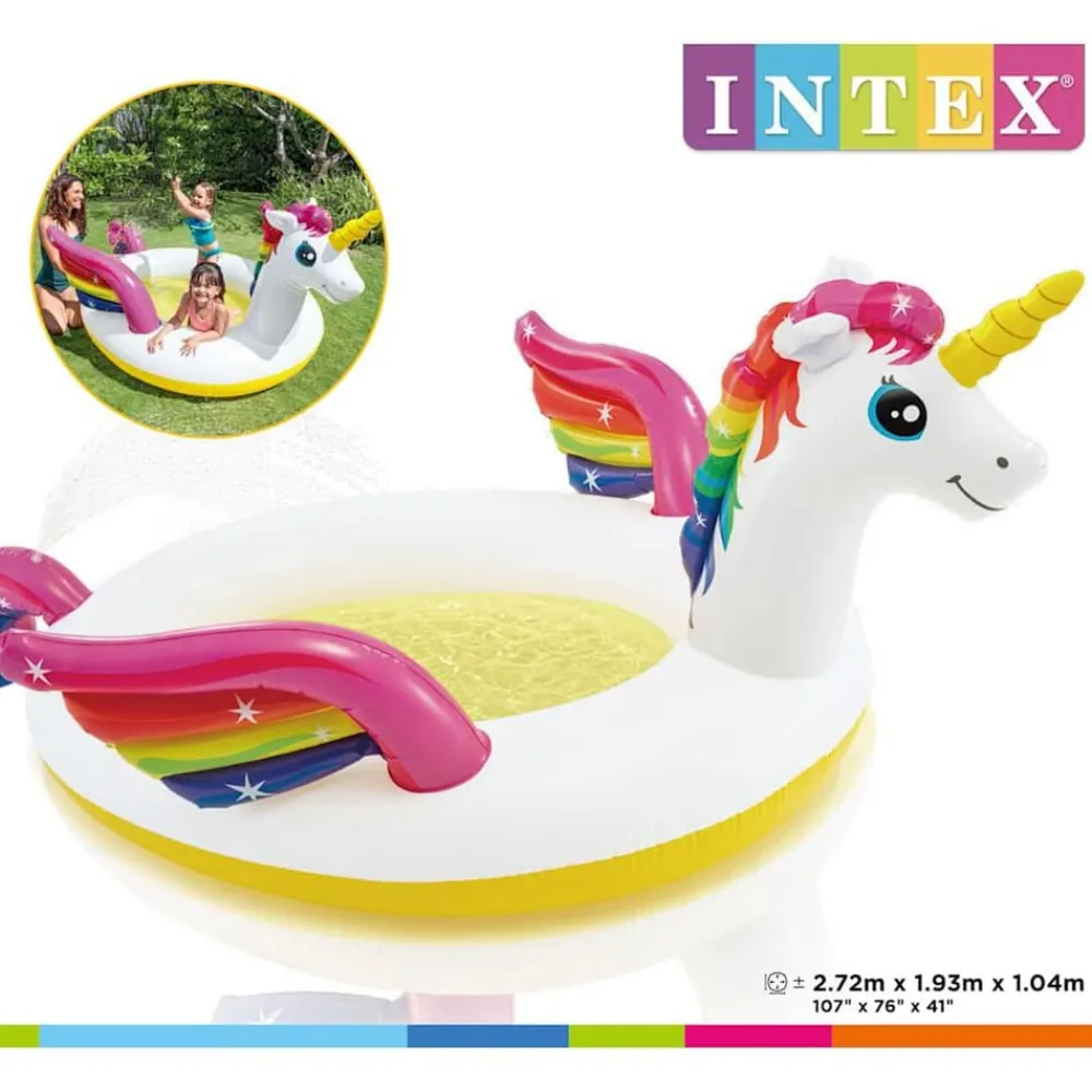 INTEX Piscina Y Spa-Piscina Unicorn Spray 272x193x104 cm
