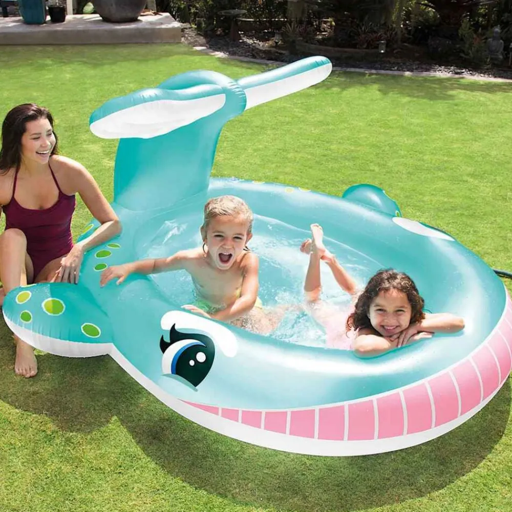 INTEX Piscina Whale Spray 201x196x91 cm
