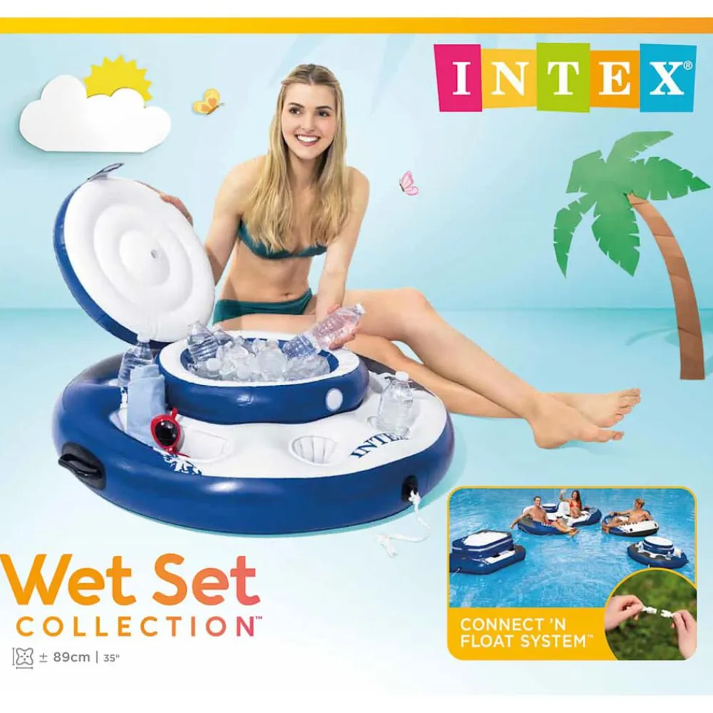 INTEX Piscina Y Spa-Portavasos y nevera hinchable Mega Chill