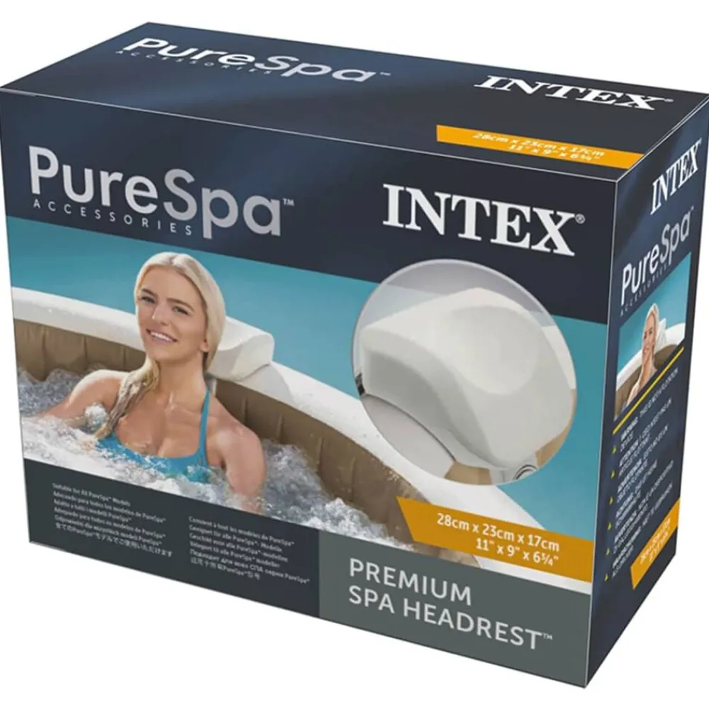 INTEX Piscina Y Spa-Premium PureSpa Reposacabezas bañera espuma blanco 28x23x17 cm