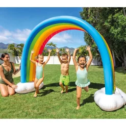 INTEX Rociador arco iris y nube multicolor 300x109x180 cm Hot