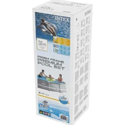 INTEX Set de piscina estructura de prisma calidad superior 305x76 cm