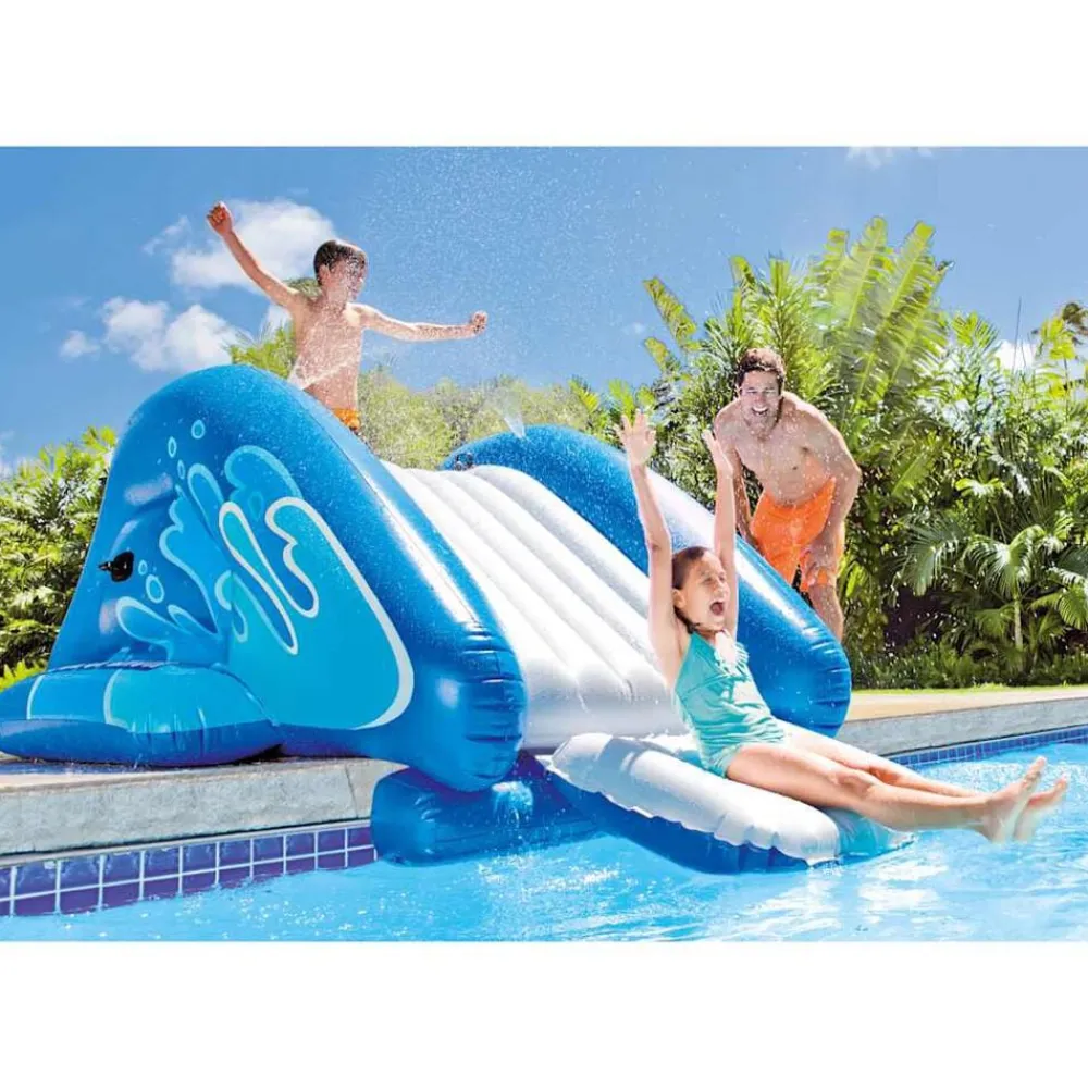 INTEX Piscina Y Spa-Tobogán de agua inflable Kool Splash azul