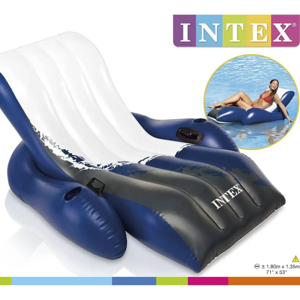 INTEX Piscina Y Spa-Tumbona flotante reclinable 180x135 cm