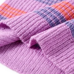 vidaXL Ropa Y Accesorios-Jersey de punto infantil con rayas color lila y rosa 92