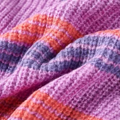 vidaXL Ropa Y Accesorios-Jersey de punto infantil con rayas color lila y rosa 92