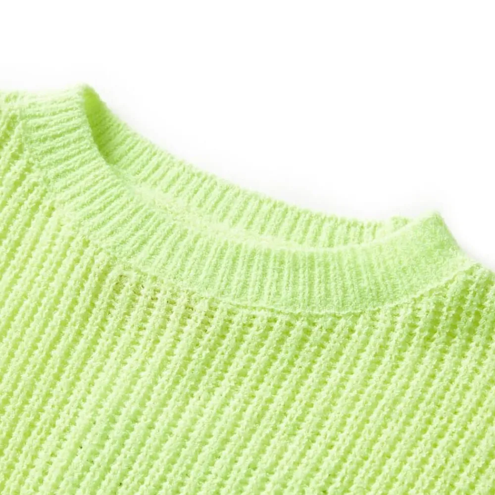 vidaXL Ropa Y Accesorios-Jersey de punto infantil neón 116
