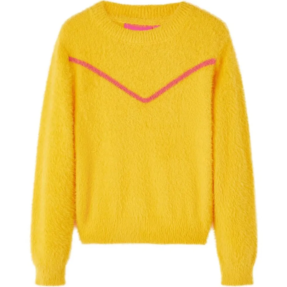 vidaXL Jersey de punto infantil oscuro 104 Ocre Clearance