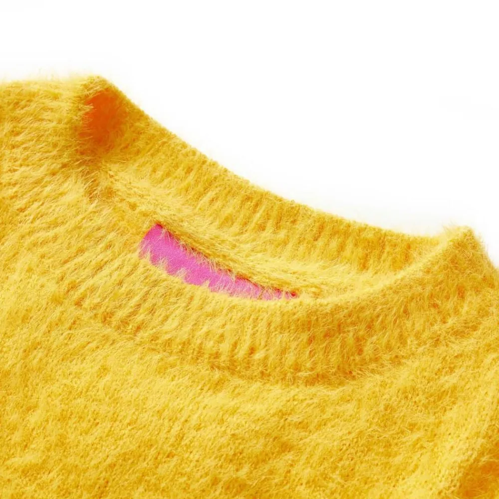 vidaXL Jersey de punto infantil oscuro 104 Ocre Clearance