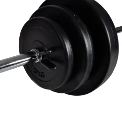 vidaXL Fitness Y Musculación-Juego de barras + 2 mancuernas 30,5kg