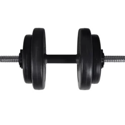vidaXL Juego de barras + 2 mancuernas 60,5kg Online