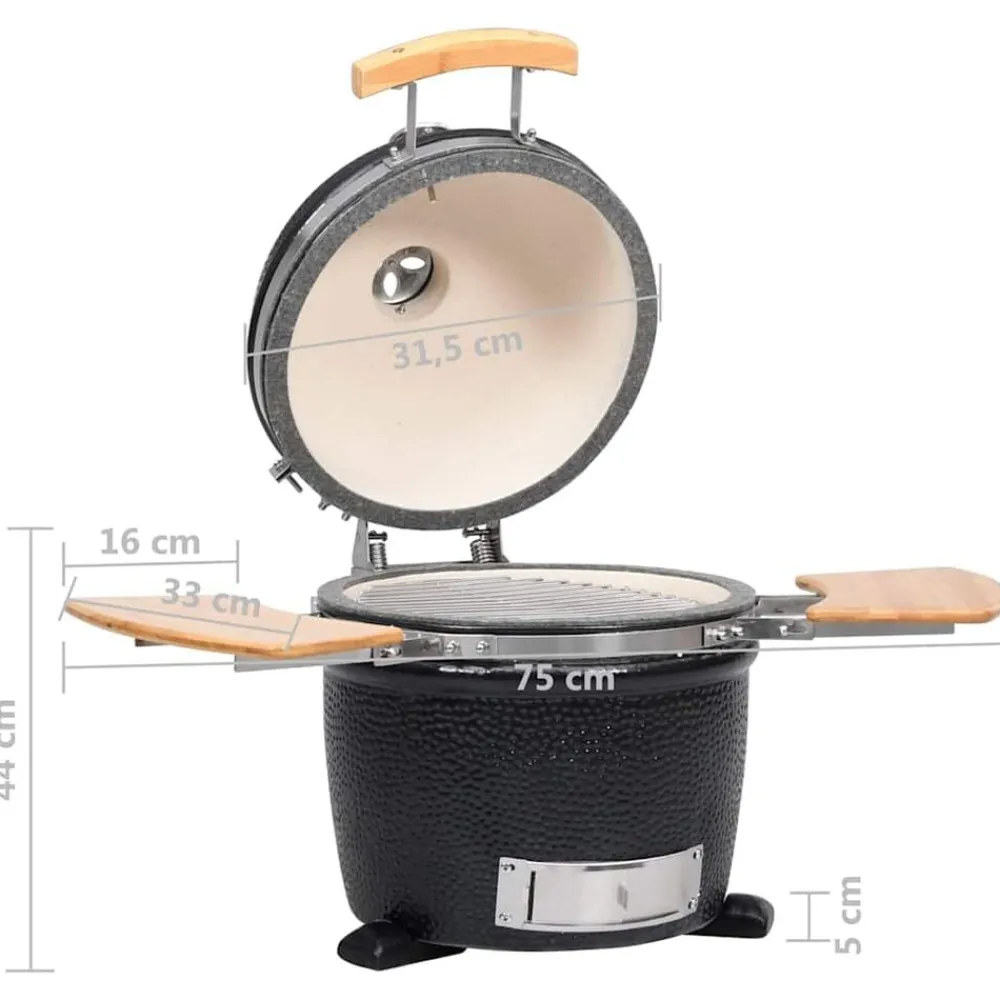 vidaXL Kamado Barbacoa Parrilla Quemador Cerámica 33 Cm