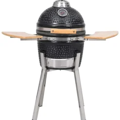 vidaXL Kamado Barbacoa Parrilla y Ahumador Cerámico 33 cm Negro Online