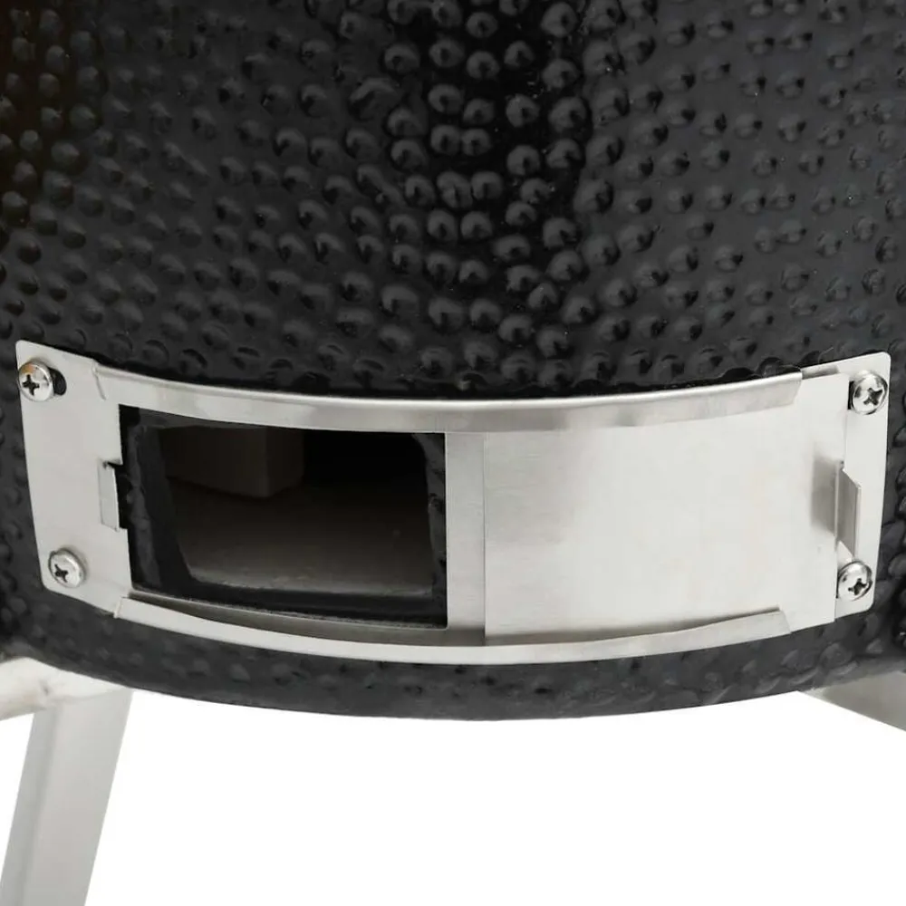 vidaXL Kamado Barbacoa Parrilla y Ahumador Cerámico 33 cm Negro Online