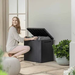 Keter Muebles De Jardín-Caja de almacenamiento de jardín City 113 L