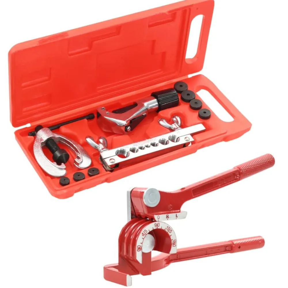 vidaXL Equipo & Herramientas De Taller-Kit de Herramienta de Expansión Set de Reparación de Tubo Curvo