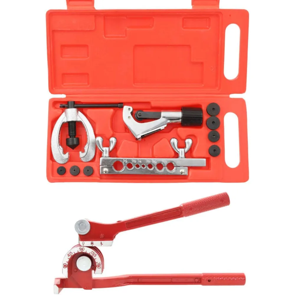 vidaXL Equipo & Herramientas De Taller-Kit de Herramienta de Expansión Set de Reparación de Tubo Curvo