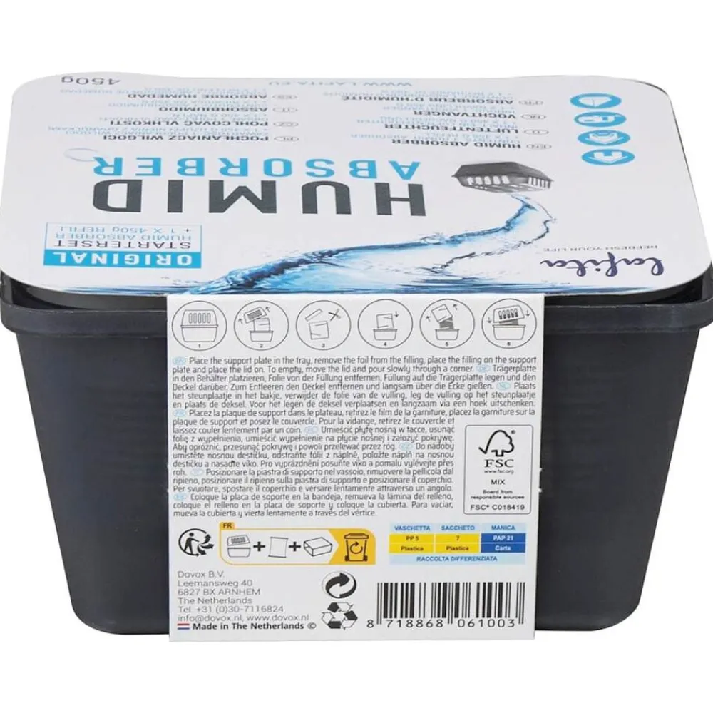 vidaXL Lafita Absorbedores de humedad con bolsas de recambio 2 unidades 450 g Hot