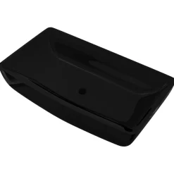 vidaXL Lavabo de cerámica rectangular Negro