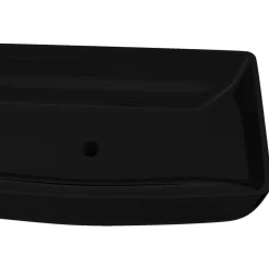 vidaXL Lavabo de cerámica rectangular Negro