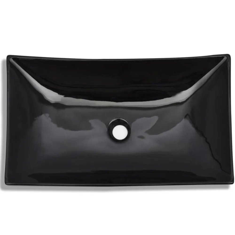 vidaXL Fontanería-Lavabo de cerámica rectangular color
