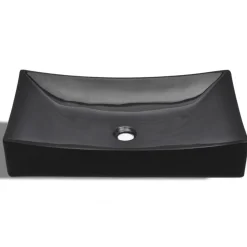 vidaXL Fontanería-Lavabo de cerámica rectangular color