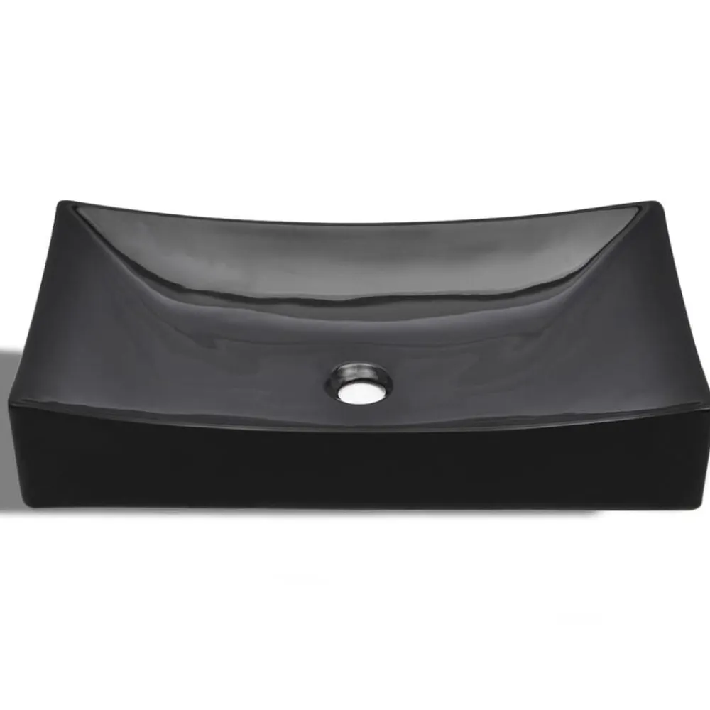vidaXL Fontanería-Lavabo de cerámica rectangular color