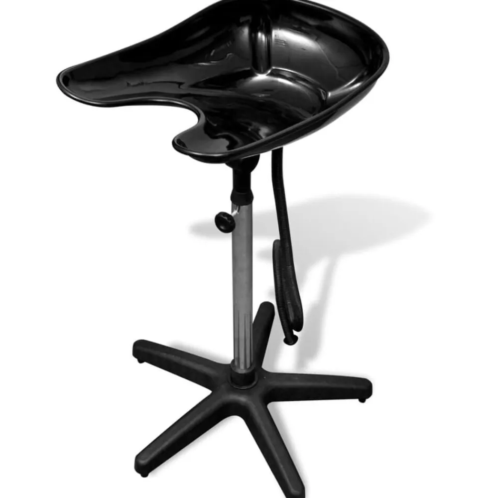 vidaXL Lavacabezas portátil de peluquería, negro Clearance