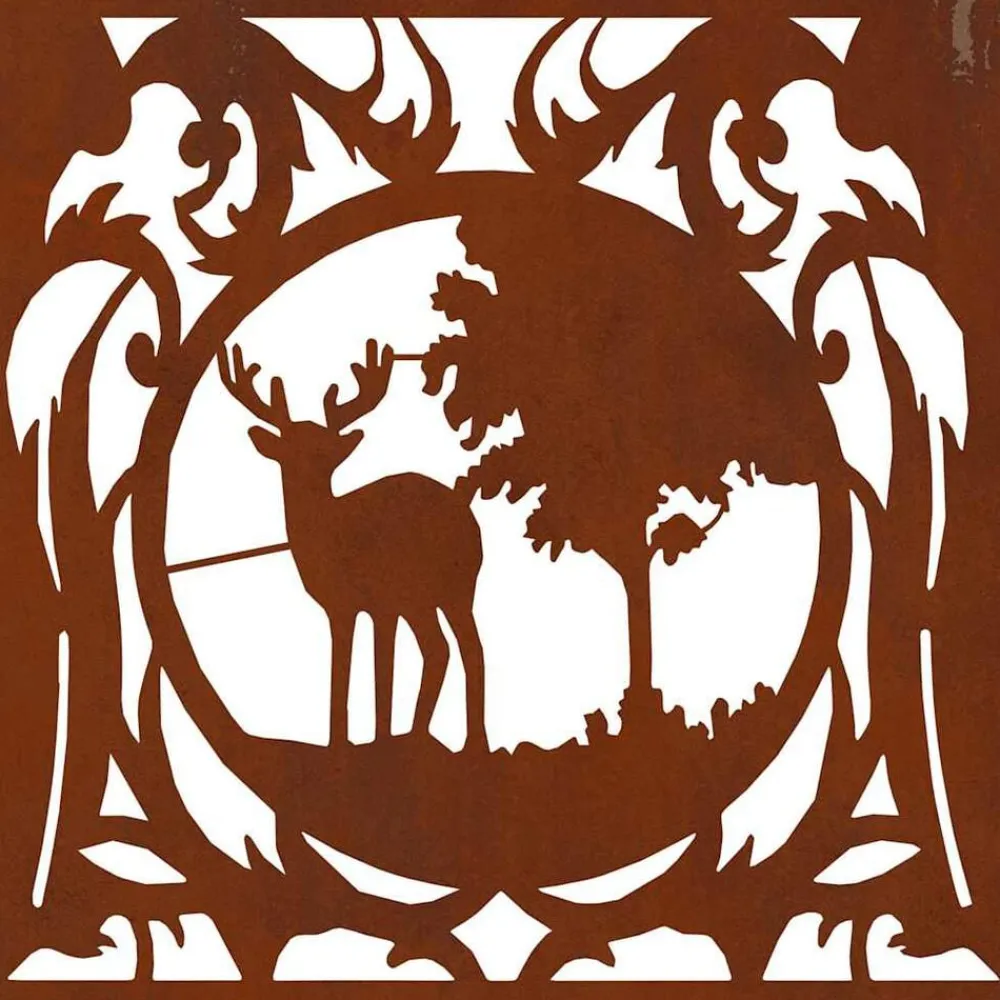 vidaXL Leñero 40x40x40 cm acero corten Acero oxidado Online