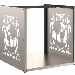 vidaXL Leñero 40x40x40 cm acero corten Acero oxidado Online