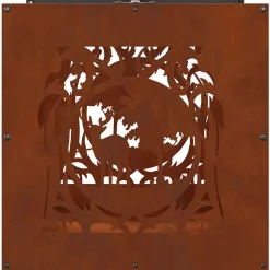 vidaXL Leñero 40x40x40 cm acero corten Acero oxidado Online