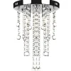 vidaXL Lámpara blanca colgante de metal con adornos de cristal Sale