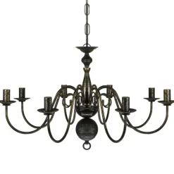 vidaXL Iluminación-Lámpara de araña antique metal 8 bombillas E14