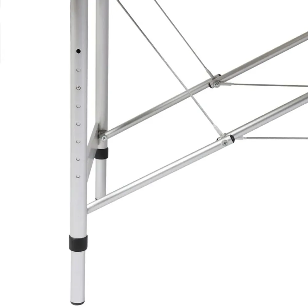 vidaXL Salud Y Belleza-Mesa camilla de masaje de aluminio plegable de tres cuerpos s