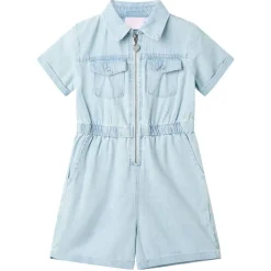 vidaXL Ropa Y Accesorios-Mono infantil de manga corta azul suave 92