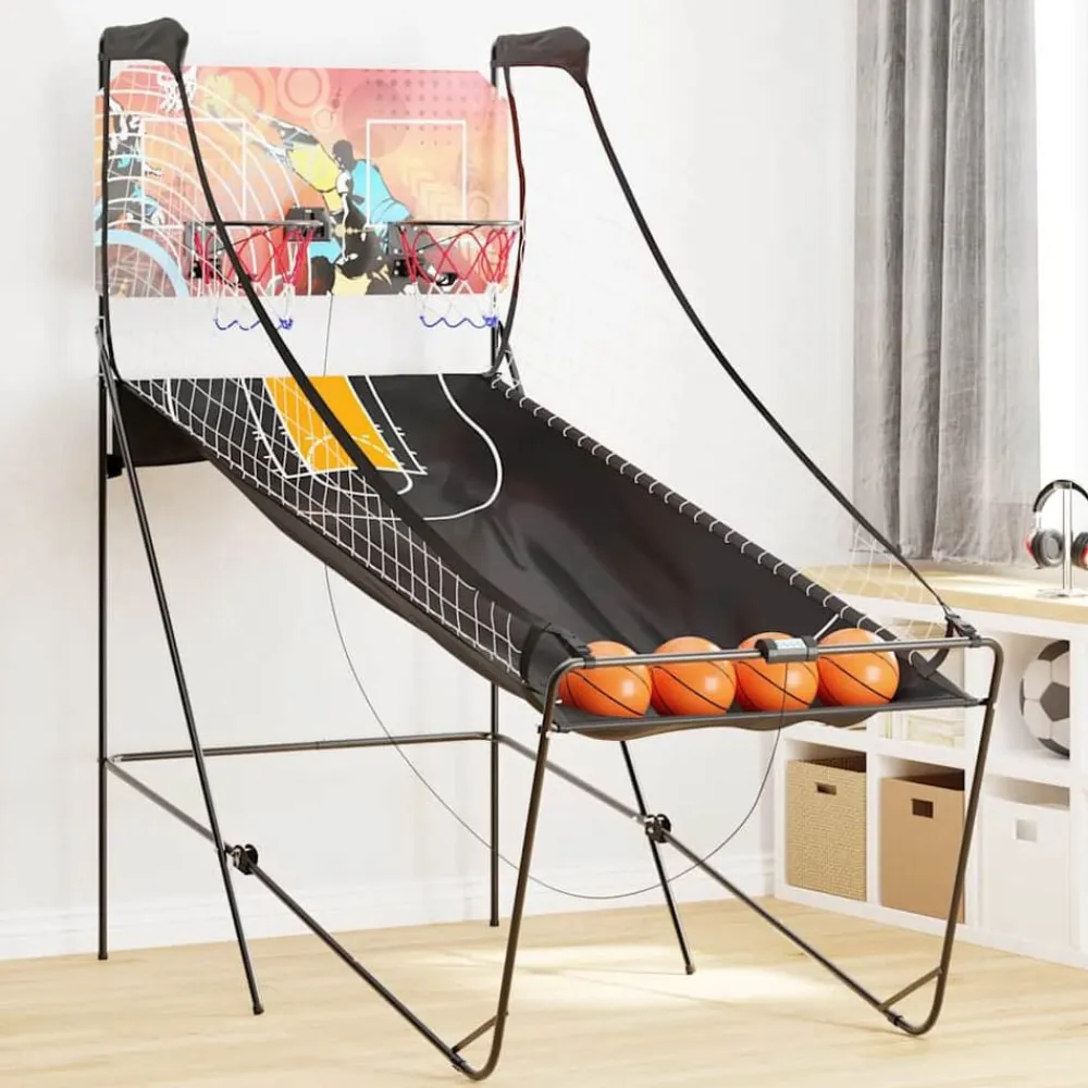 vidaXL Máquina recreativa de baloncesto con 4 bolas para 2 jugadores