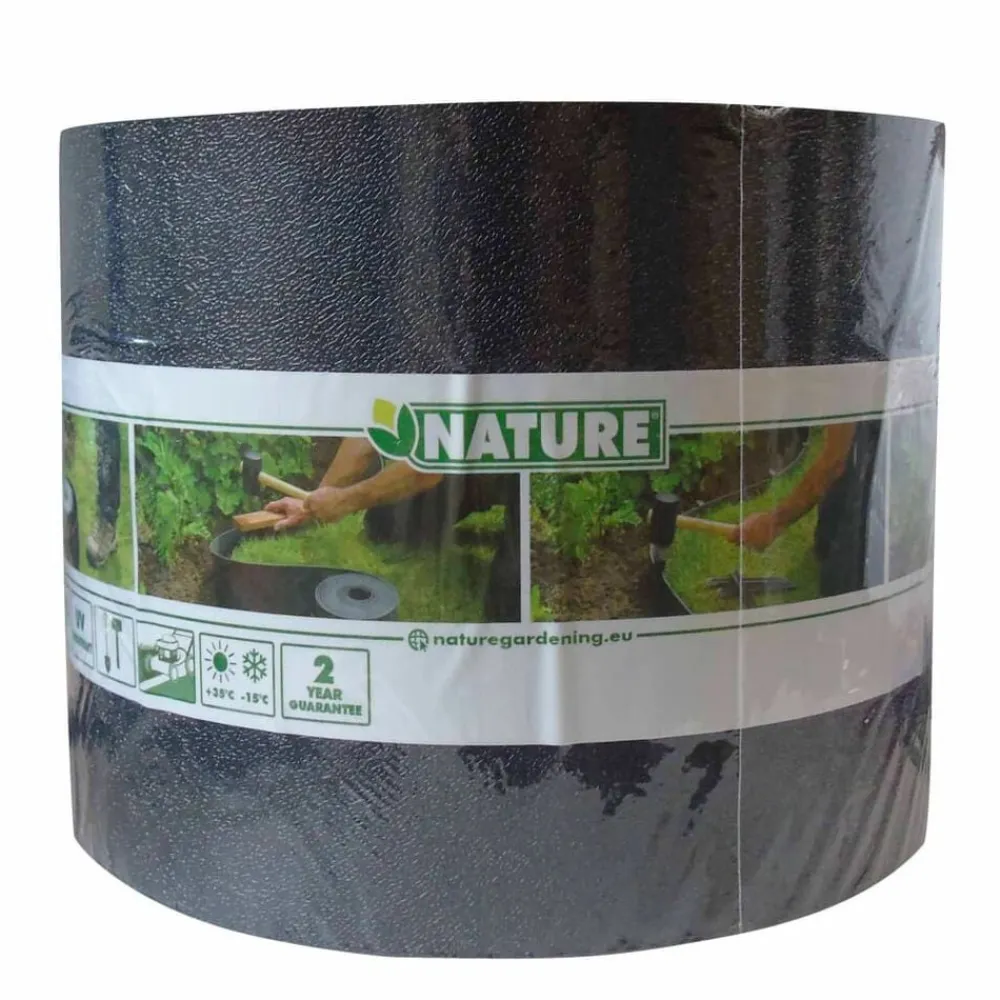 Nature Bordura de jardín 0,15x10 m Negro Sale