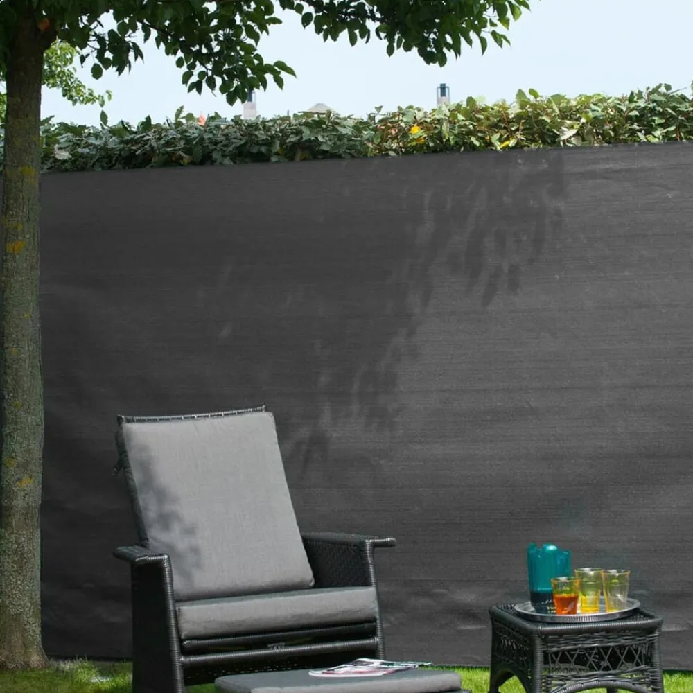 Nature Vallas De Jardín-Malla de ocultación de jardín PE gris 1,5x5 m