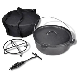 vidaXL Cocina Y Comedor-Olla holandés incluye accesorios, 5,6 L