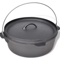 vidaXL Cocina Y Comedor-Olla holandés incluye accesorios, 5,6 L