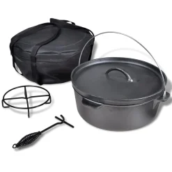 vidaXL Cocina Y Comedor-Olla holandés incluye accesorios, 11,3 L
