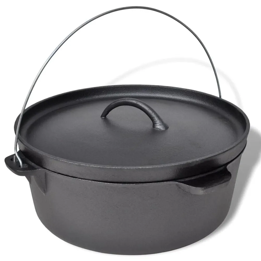 vidaXL Cocina Y Comedor-Olla holandés incluye accesorios, 11,3 L