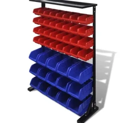 vidaXL Accesorios De Bricolaje-Organizador de herramientas para taller, Azul/ Rojo