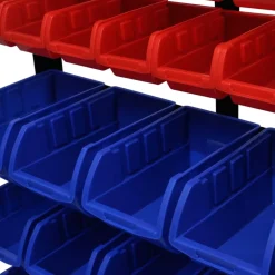 vidaXL Accesorios De Bricolaje-Organizador de herramientas para taller, Azul/ Rojo