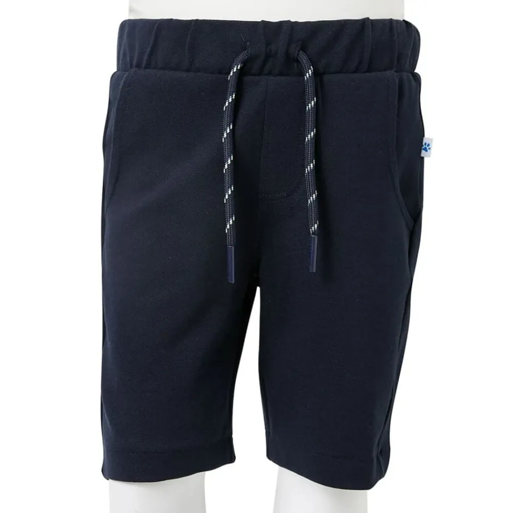 vidaXL Ropa Y Accesorios-Pantalón corto infantil con cordón azul marino 92