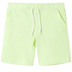 vidaXL Pantalón corto infantil con cordón amarillo neón 140 Best